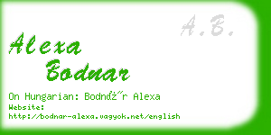 alexa bodnar business card